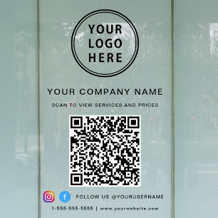Business Logo Template QR Code Social Media