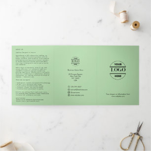 Business Logo & Text Modern Trifold Brochure