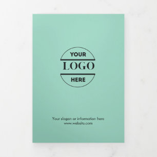 Business Logo & Text Modern Trifold Brochure