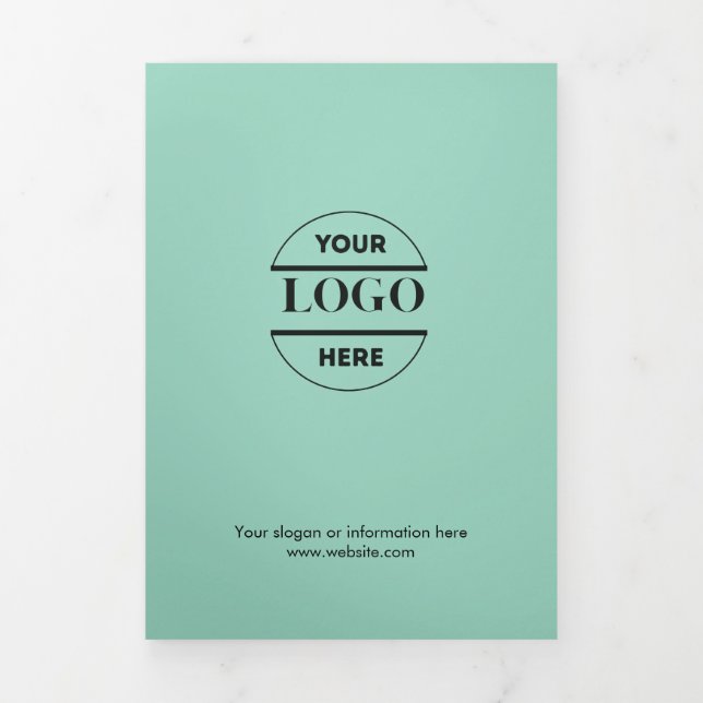 Business Logo & Text Modern Trifold Brochure (Cover)