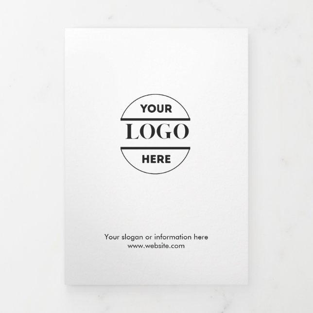 Business Logo & Text Modern Trifold Brochure (Cover)