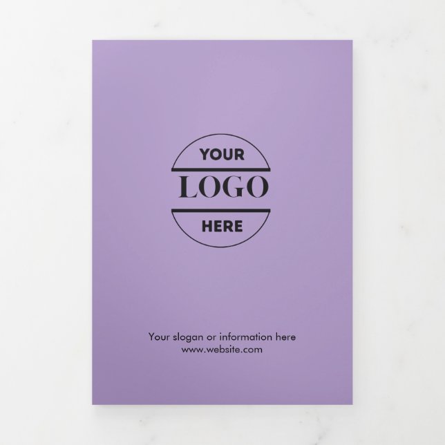 Business Logo & Text Modern Trifold Brochure (Cover)
