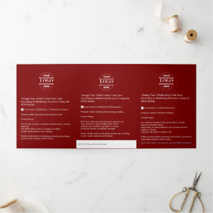 Business Logo & Text Modern Trifold Brochure