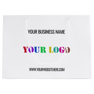 Business Logo Text Promotional Gift Bag Template