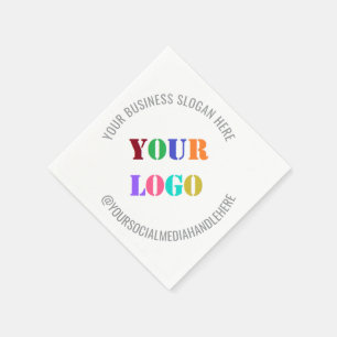 Business Logo Text Promotional Napkins Template