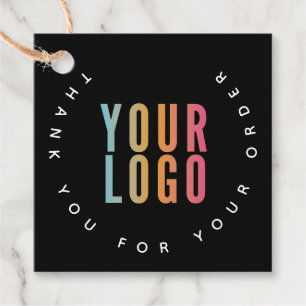 Business Logo Thank You For Your Order Black Tags