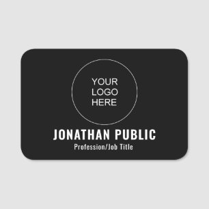 Business Logo Traditional Pin Back or Magnetic Name Tag