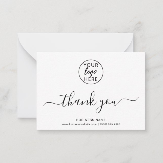 Business Logo Typography Card (Front)