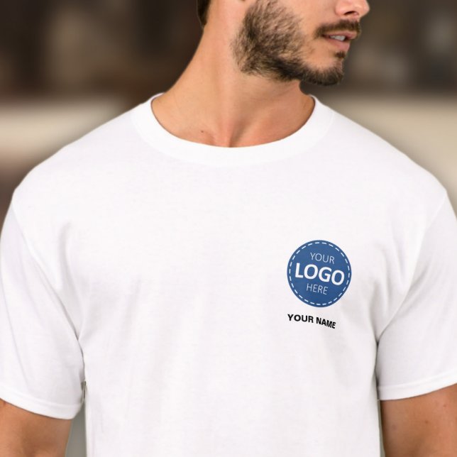 Business Logo Upload Template - Staff Name T-Shirt (Creator Uploaded)