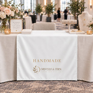 Business Logo Vendor Table Runner Display Tapestry