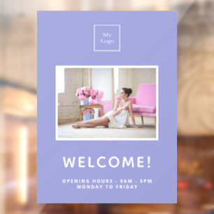 Business logo violet lavender photo welcome