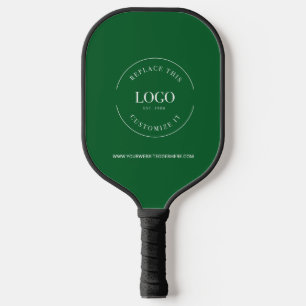 Business logo WEBSITE Promotional Custom Green Pickleball Paddle