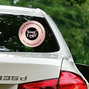 Business Logo Website Rose Gold Car Window Decal