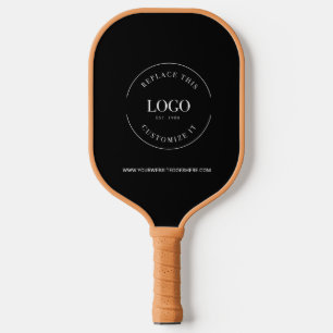Business logo WEBSITE Simple Carbon Fibre  Pickleball Paddle
