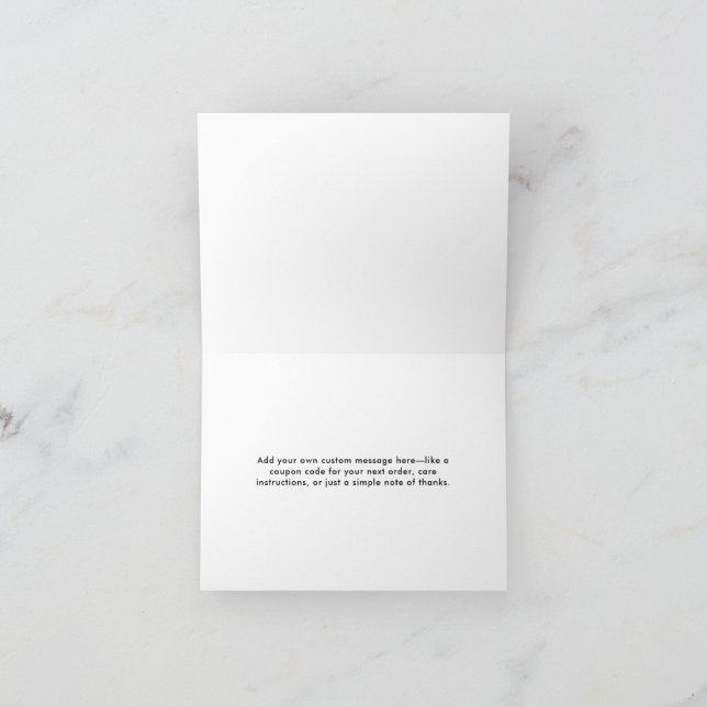 Business Logo Website Thank You Note Card (Inside)