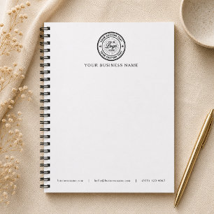 Business Logo White Letterhead Notebook