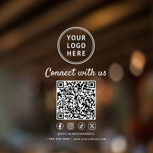 Business Logo White Lettering Create Your QR Code