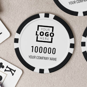 Business Logo White Poker Chips