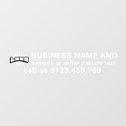 Business logo + white text Horizontal Vinyl Car