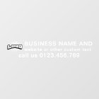 Business logo + white text Horizontal Vinyl Car