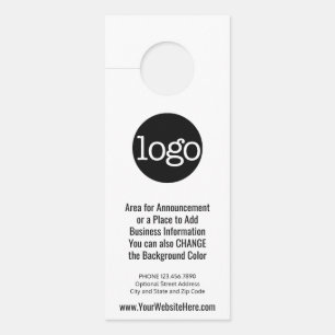 Business Logo with Announcement and Contact Info Door Hanger