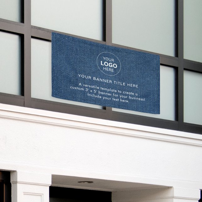 Business Logo With Professional 5' Banner (Outside Building)