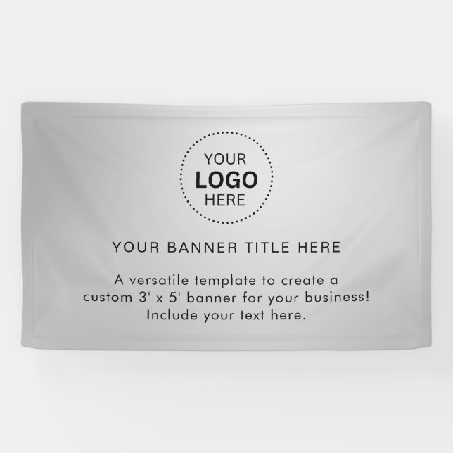 Business Logo With Professional 5' Banner (Horizontal)