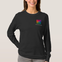 Business Logo Womens Double Side Basic Long Sleeve