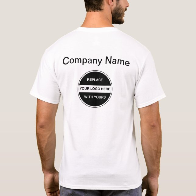 Business Logo Work Shirts Double Side (Back)