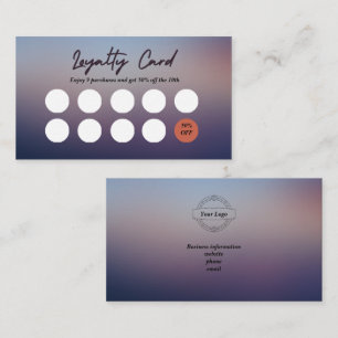 Business Loyalty Card. Edit the % and text Card