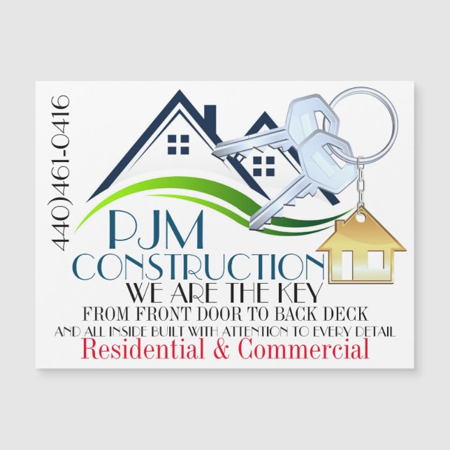 Business Magnet - Construction / Real Estate (Front)