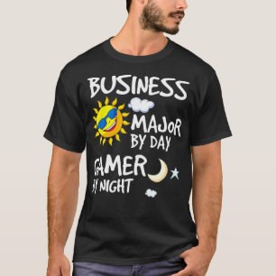 business Major By Day Gamer By Night College Stude T-Shirt