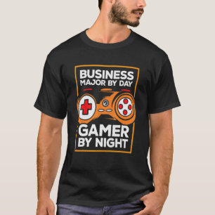Business Major By Day Gamer By Night Video Game Pl T-Shirt