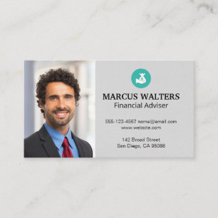 Business Man Finance Logo Card