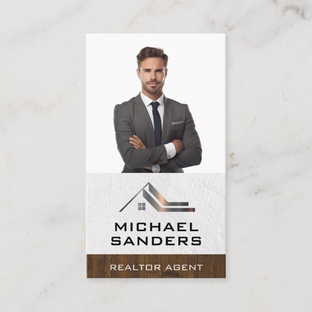 Business Man in Suit Smiling Card (Front)