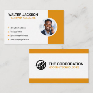 Business Man on Phone   Corporate Business Card