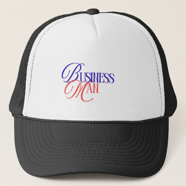 BUSINESS MAN Printed Perfect for Professionals Trucker Hat (Front)