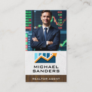 Business Man Smiling Real Estate / Finance Card