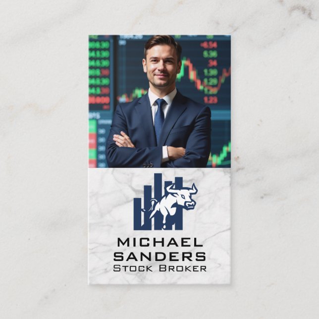 Business Man | Stocks Finance Business Card (Front)