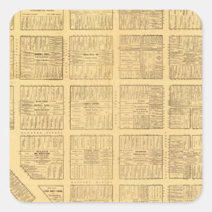 Business Map of San Francisco Square Sticker