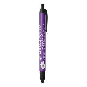 Business Marketing Personalised dark purple Black Ink Pen