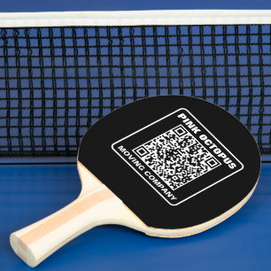 Business Marketing QR Code Ping Pong Paddle