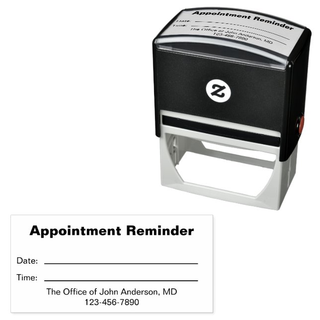 Business Medical Doctor's Appointment Reminder Self-inking Stamp (In Situ)
