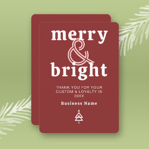 Business Merry & Bright Christmas Holiday Card