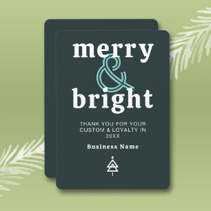 Business Merry & Bright Christmas Holiday Card