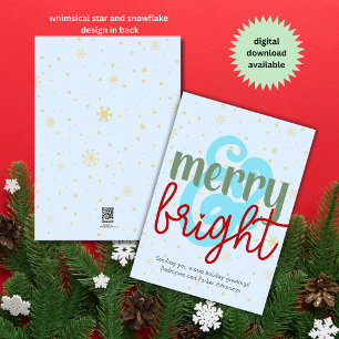 Business Merry & Bright Christmas Holiday Card