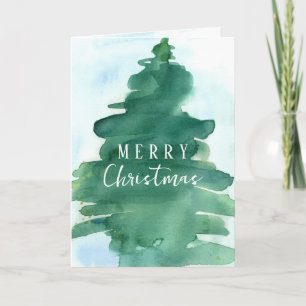 Business Merry Christmas Tree Winter Snow  Card