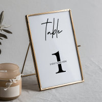 Business Minimalist Table Number Gala Dinner Event
