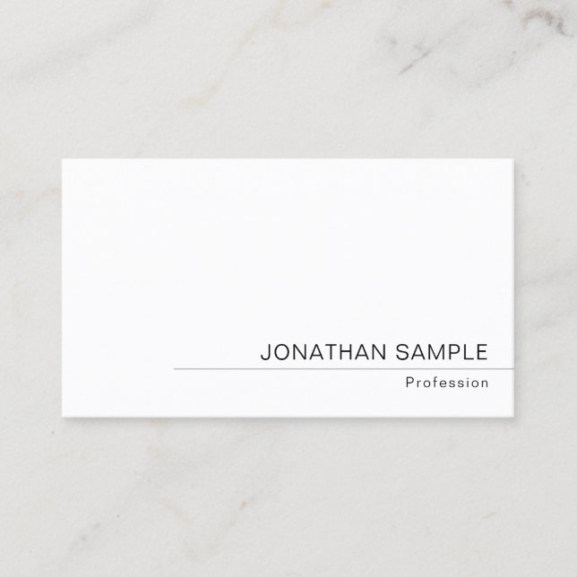 Business Minimalistic Elegant Modern Template Card (Front)