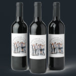 Business Modern Arch Photo Christmas Wine Label<br><div class="desc">Modern minimal graphic abstract shape photo seasons greeting Christmas corporate business holiday wine label design. Bold on trend design. Part of a holiday collection.</div>